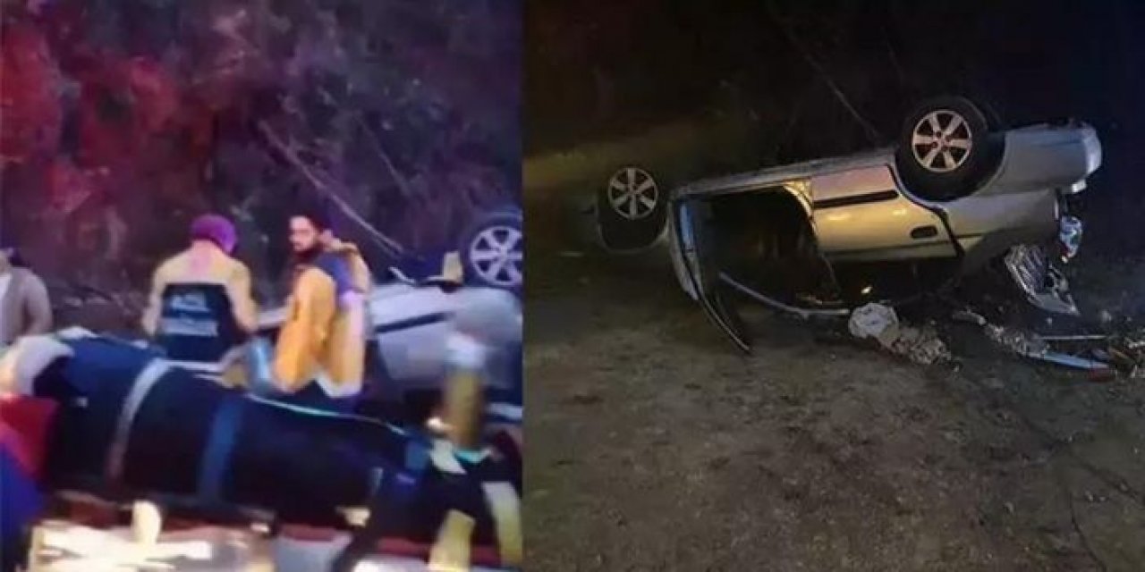Trabzon'da otomobil şarampole devrildi: 1 ölü, 1 yaralı