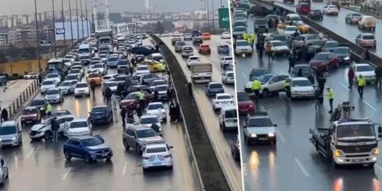 Ankara'da zincirleme kaza! 26 araç birbirine girdi
