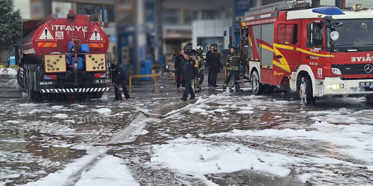 Ankara'da sızıntı paniği: LPG tankerine müdahale edildi!