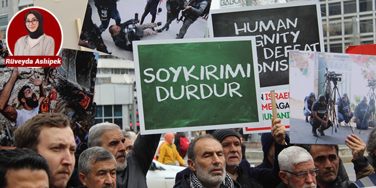 Ankara'da İsrail eylemi: 10 Ocak Çalışan Gazeteciler Günü'nde lanetlendi