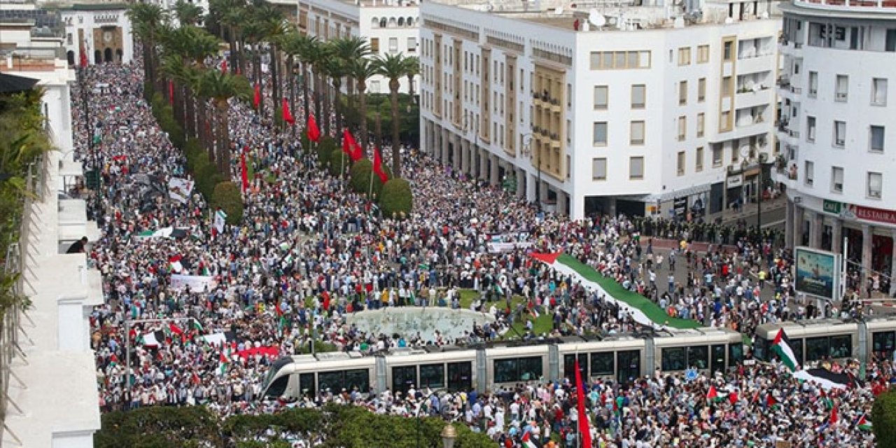 Fas'ta Gazze'ye destek gösterisi düzenlendi