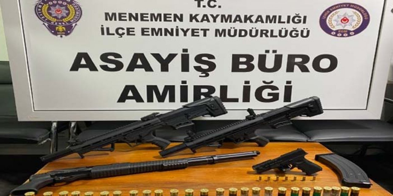 İzmir’de ruhsatsız silah operasyonu: Evden cephane çıktı!