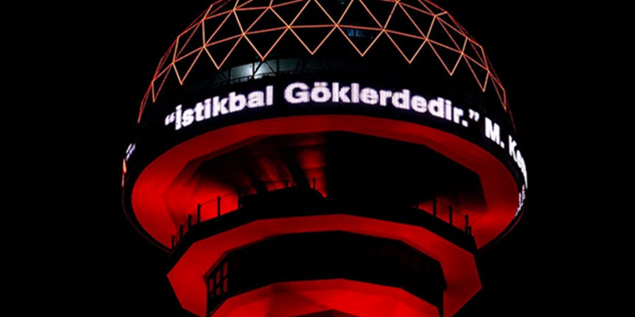 Astronotumuz söyledi: Atakule’ye yansıdı