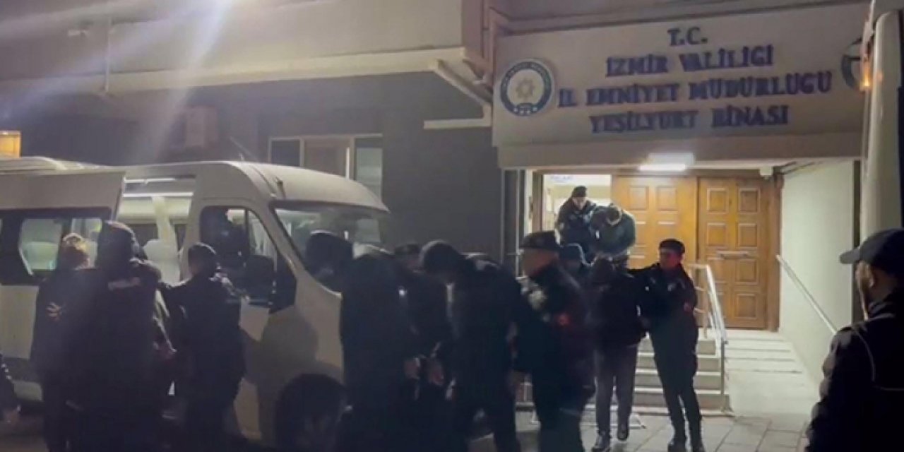 İzmir'de dev operasyon: Yakalanan 61 şüpheli tutuklandı!