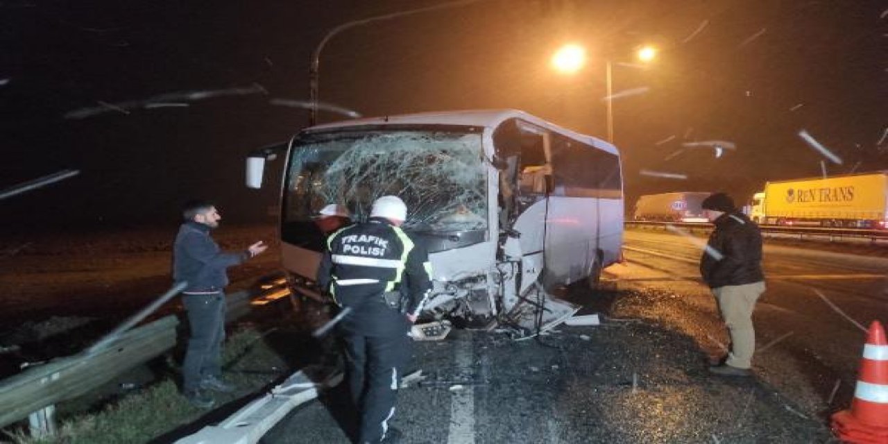 Edirne'de korkunç kaza: 10'u polis 11 yaralı