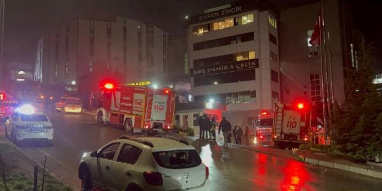 Demir çelik fabrikasında yangın çıktı