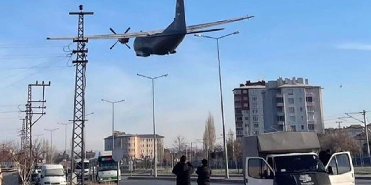 Kayseri'de korkutan anlar: C-160 uçağı acil iniş yaptı