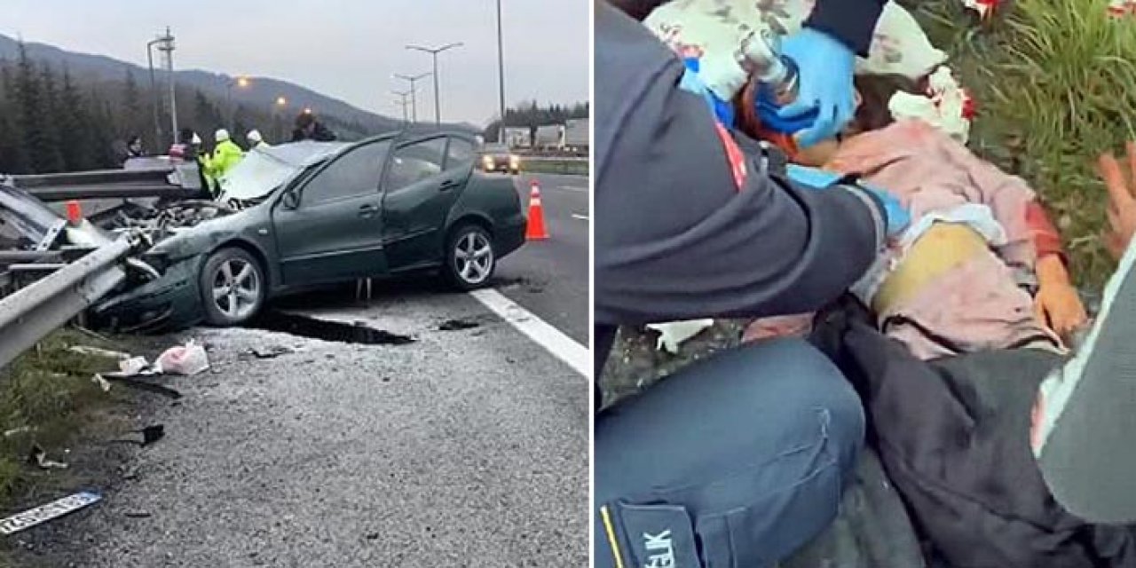 Düzce'de korkunç kaza! Kalbi duran minik Mervenur hayata döndürüldü