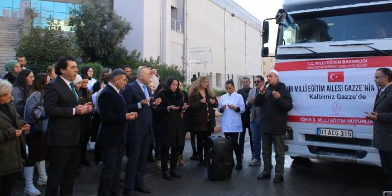 Eğitimden büyük destek: İzmir'den Gazze'ye yardım tırı