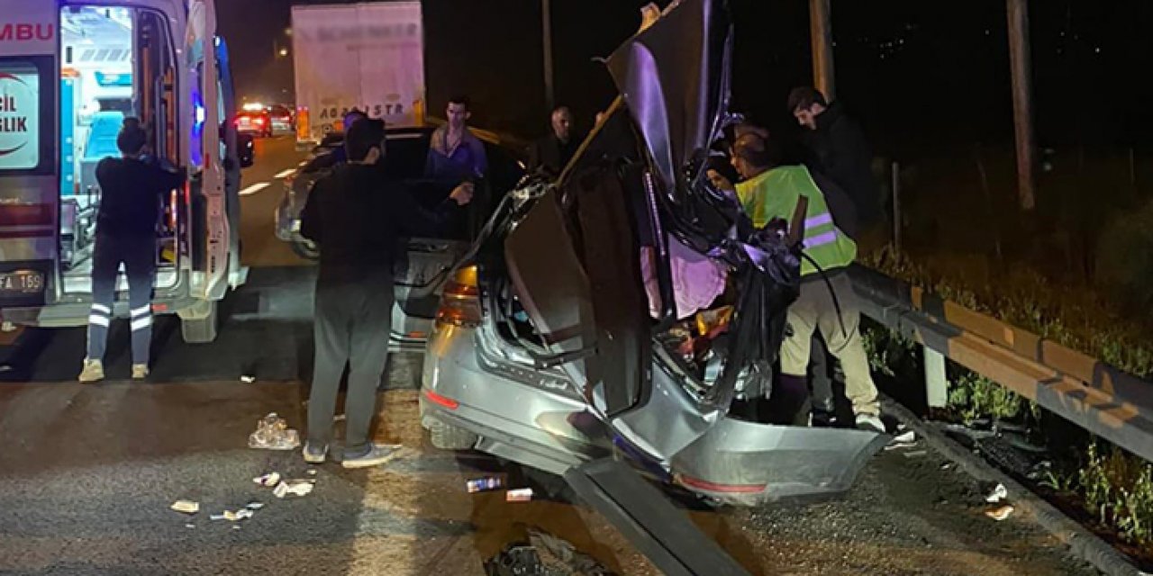 TEM Otoyolu'nda feci kaza: 1 şehit, 2 polis yaralı