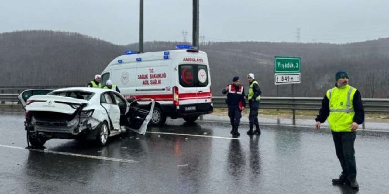 Kuzey Marmara Otoyolu'nda zincirleme kaza meydana geldi