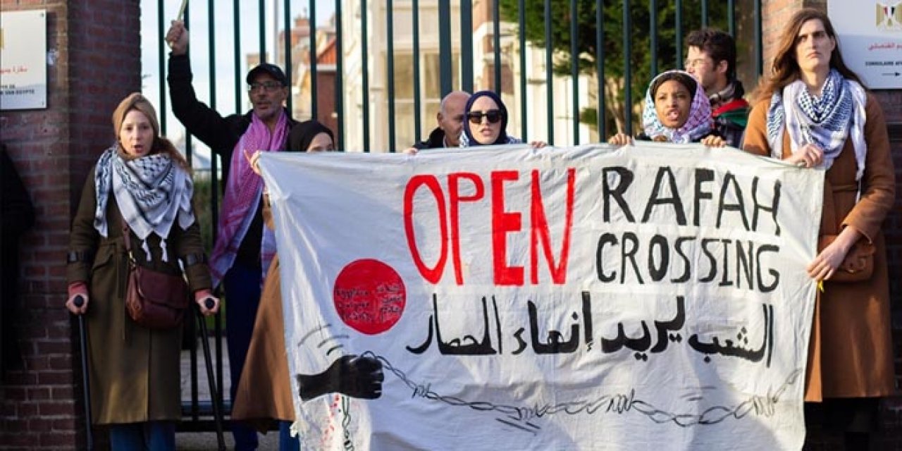 Hollanda’da protesto! "Refah Sınır Kapısı'nı derhal açın"