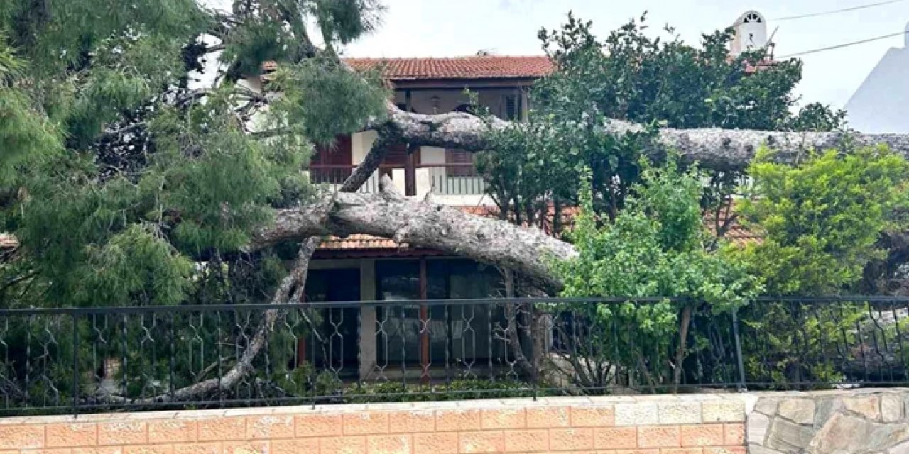 İzmir'de korku dolu anlar! Evin üstüne devrildi!