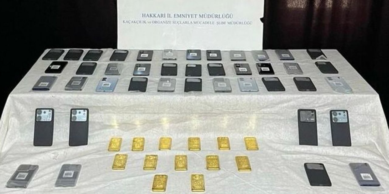 Hakkari'de 13 külçe altın ele geçirildi