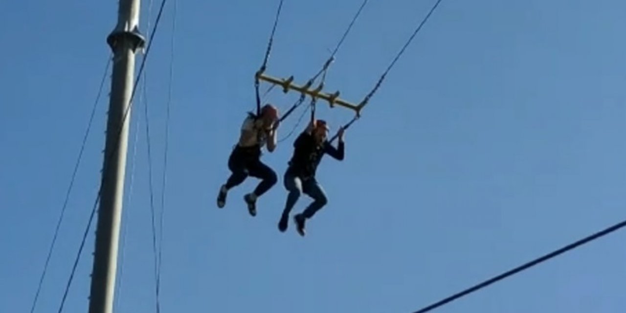 Mersin'de dev salıncak faciası: Yaralılar var!