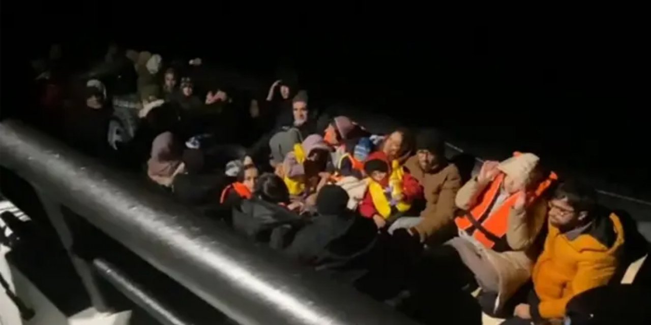 Ayvalık açıklarında 39 düzensiz göçmen kurtarıldı