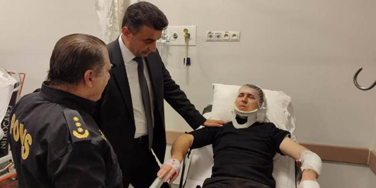 Ehliyetsiz sürücü kaçarken polisi yaraladı