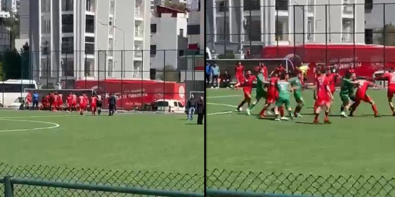 Adana'da futbol müsabakasında tekme tokat kavga çıktı!