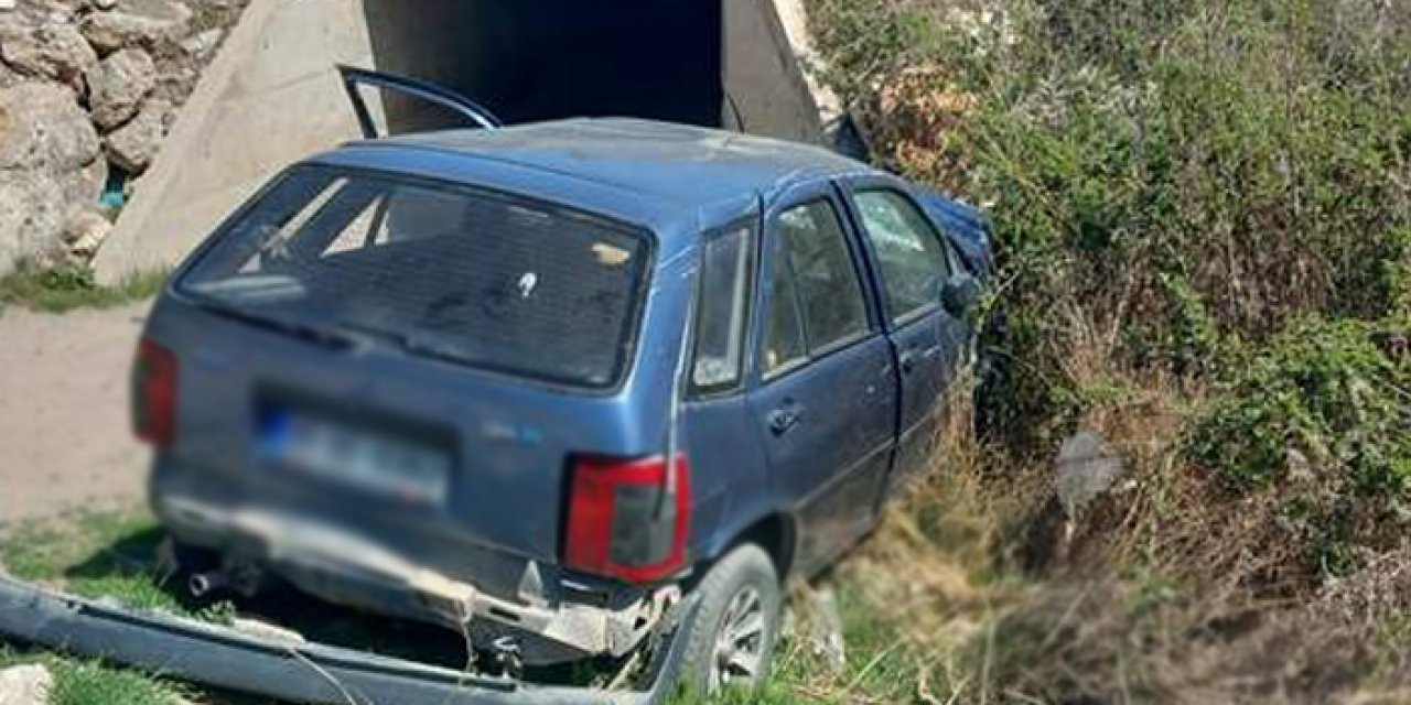 Konya'da dehşet kaza: Otomobil kanala uçtu