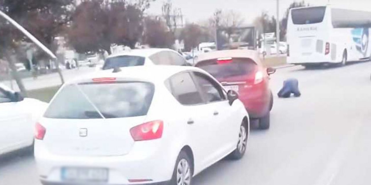 Konya'da garip olay! Trafik felç oldu