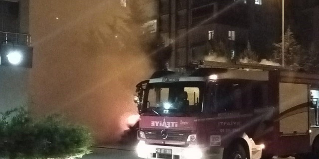 Ankara'da patlama: Park halindeki araçlar küle döndü