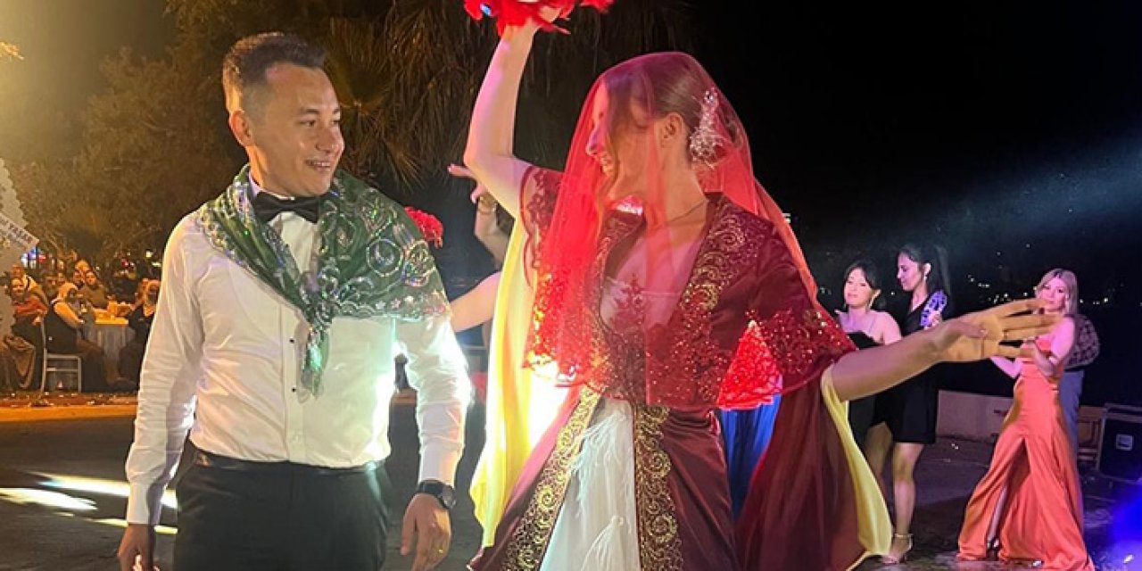 Sibirya'dan geldi: Mersin'de evlendi