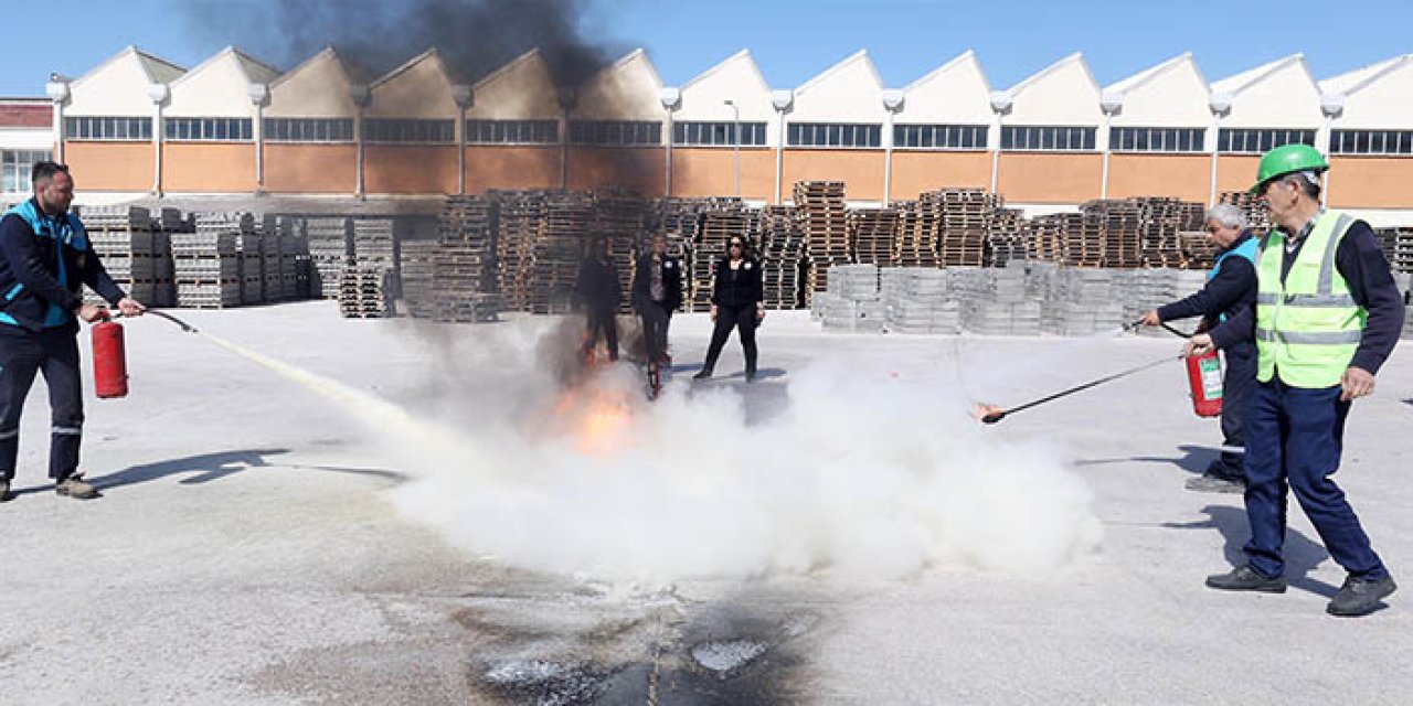 Yenimahalle'de yangın tatbikatı düzenlendi