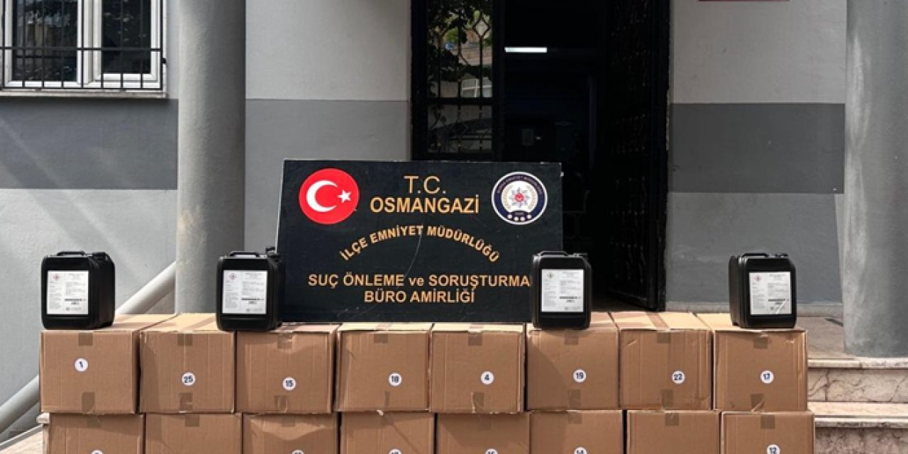 Bursa'da 500 litre etil alkol ele geçirildi