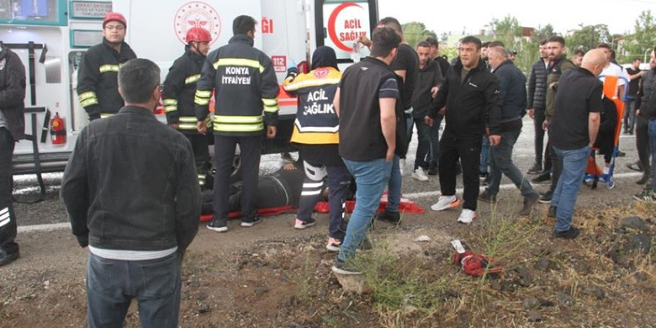 Konya'da dehşet kaza: 14 kişi yaralandı