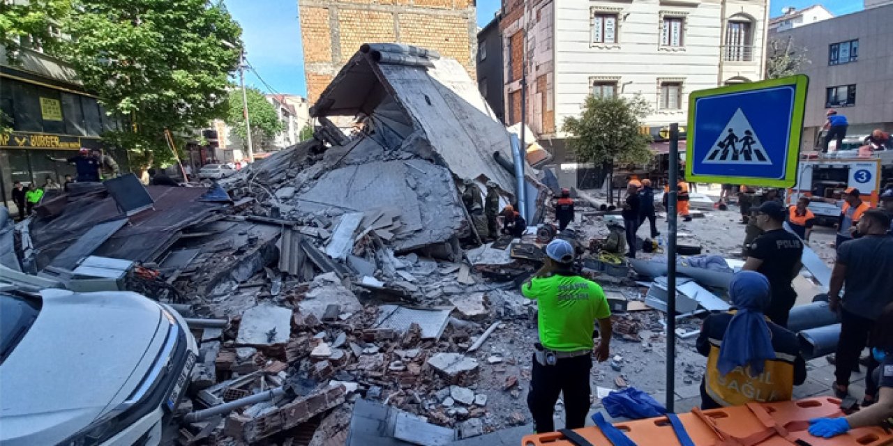 İstanbul'da bina çöktü: Enkaz altında kalanlar var
