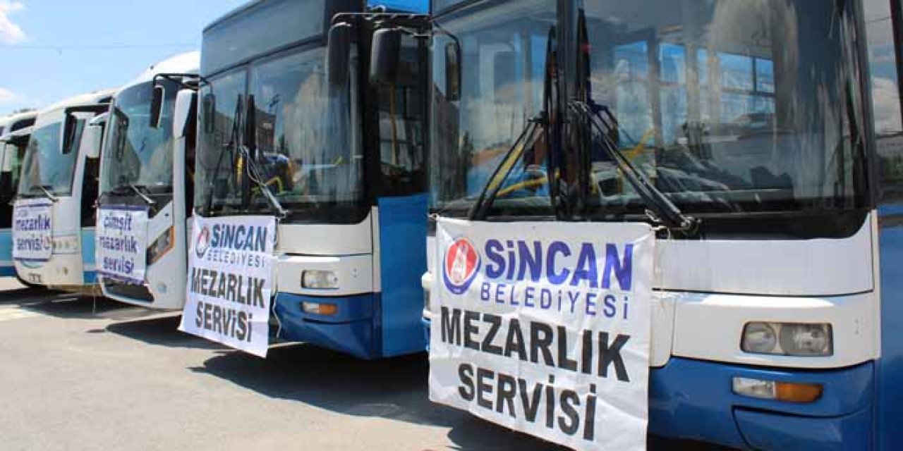 Sincan'da mezarlık servisleri bayrama özel ring atacak