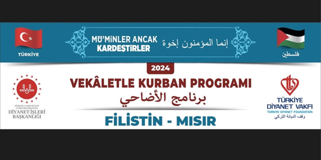 Türkiye Diyanet Vakfı, 36 bin 750 bağışçının kurban hissesini Filistinlilere ulaştıracak