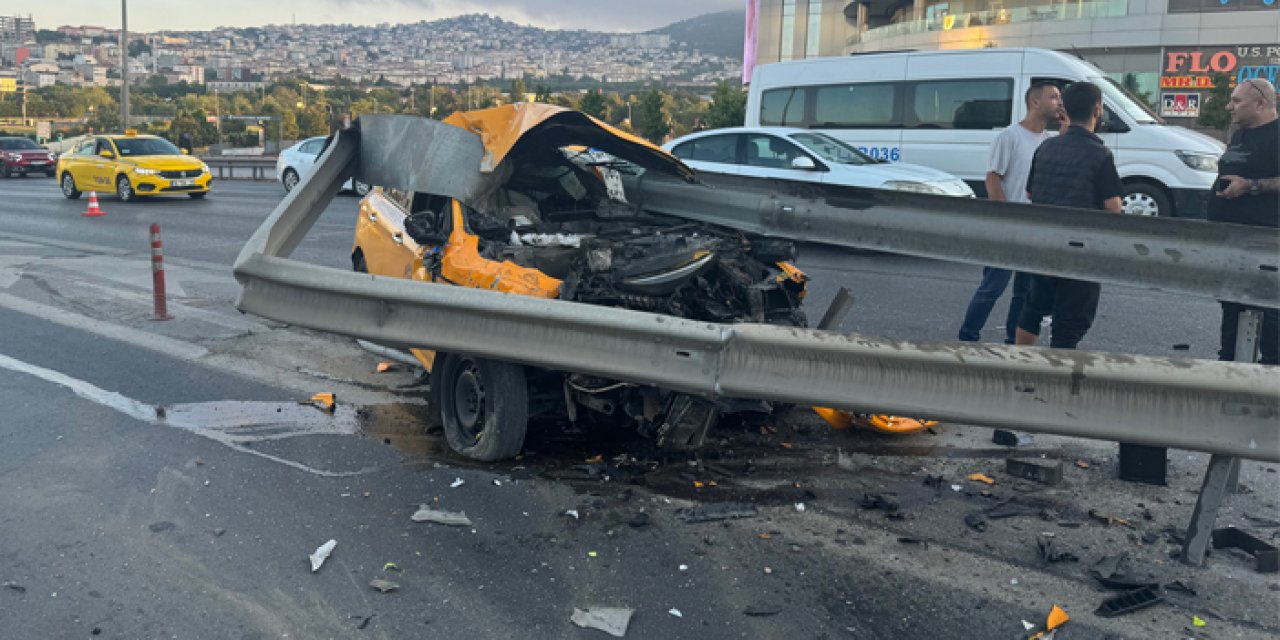 Bariyere ok gibi saplandı: Bomba gibi ses geldi