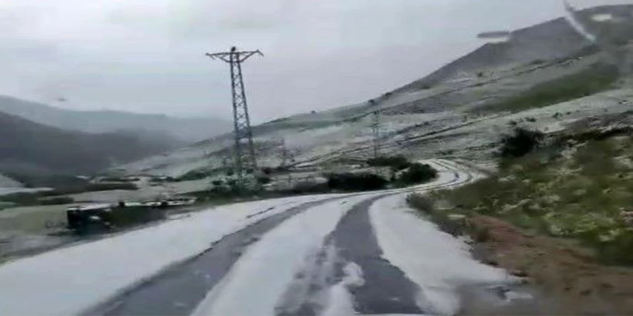 Erzurum'da yaz ortasında kış havası
