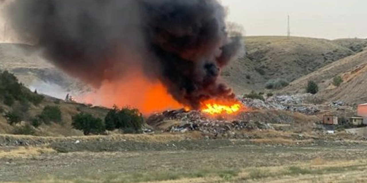 Ankara'da çöplükte yangın