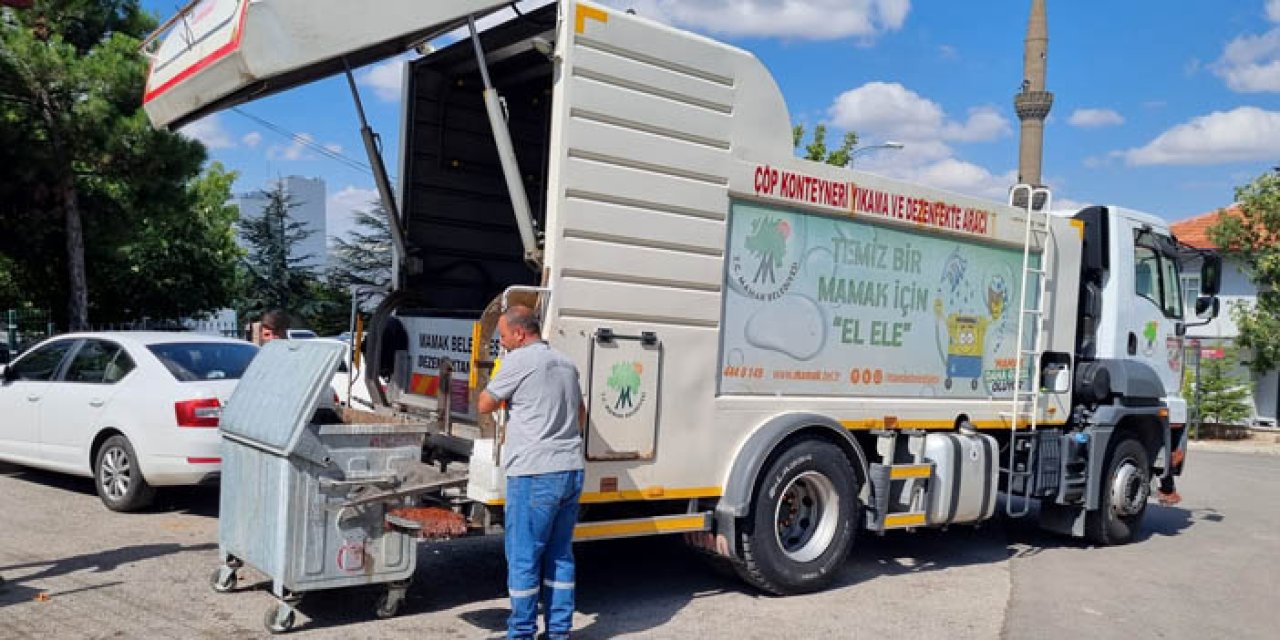 Elmadağ'da ekipler dezenfekte çalışmalarına devam ediyor