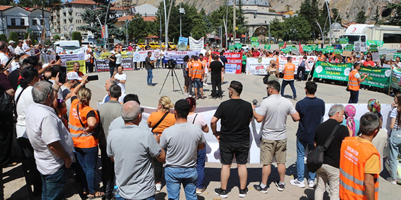 Tokat'ta maden protestosu