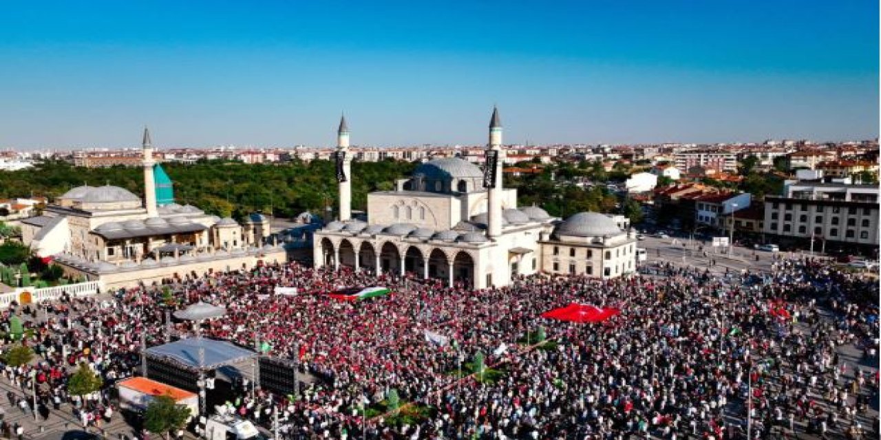 Konya'da İsrail'e protesto