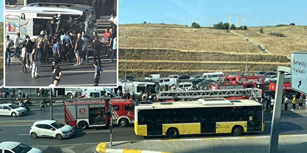 Küçükçekmece'de metrobüs kazası