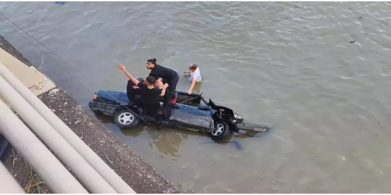 Karabük'te Otomobil Filyos Çayı'na Düştü