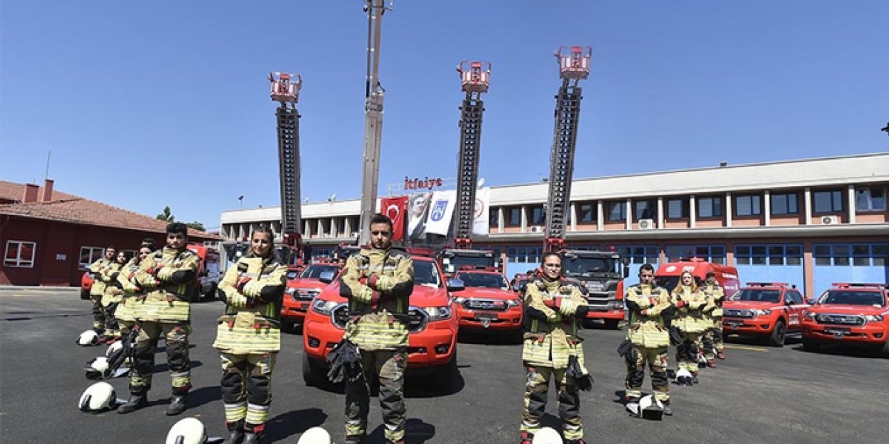 Ankara İtfaiyesi'nde eğitimler sürüyor