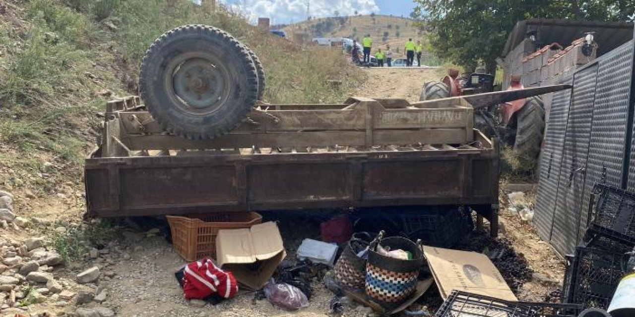 Manisa'da tarım işçilerini taşıyan traktör devrildi: 11 yaralı