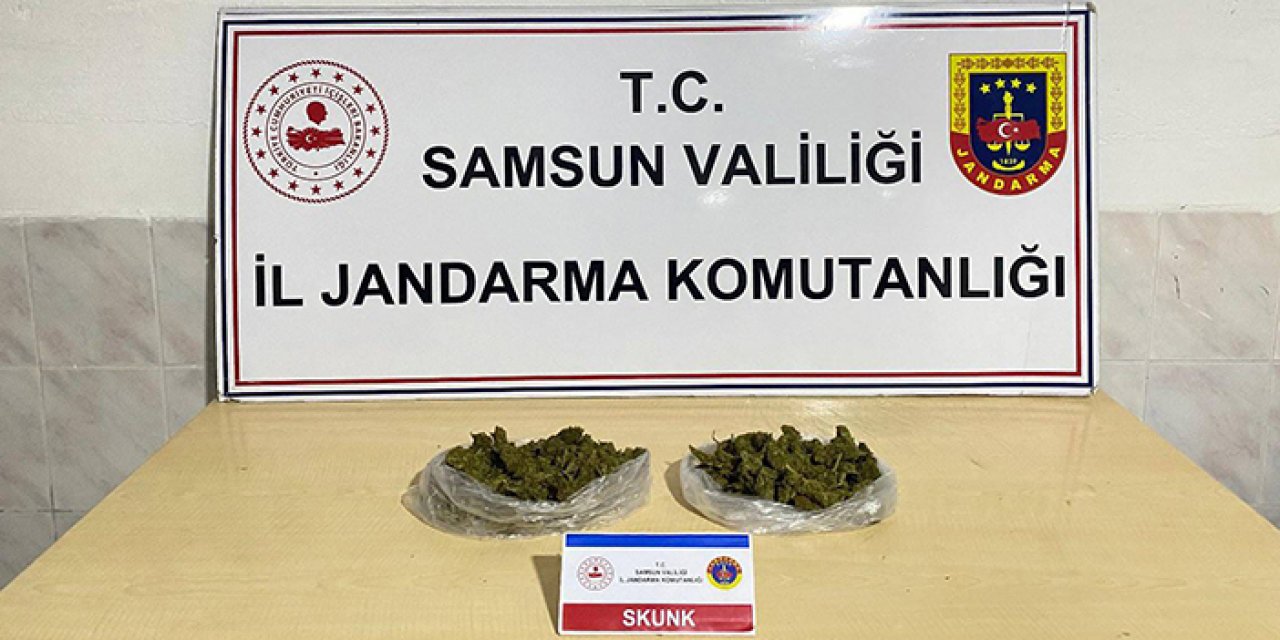 Samsun'da kaputa gizlenmiş 500 gram skunk ele geçirildi