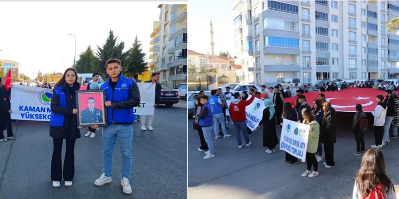 Gençlerden anlamlı yürüyüş: Gözyaşlarına hakim olamadılar