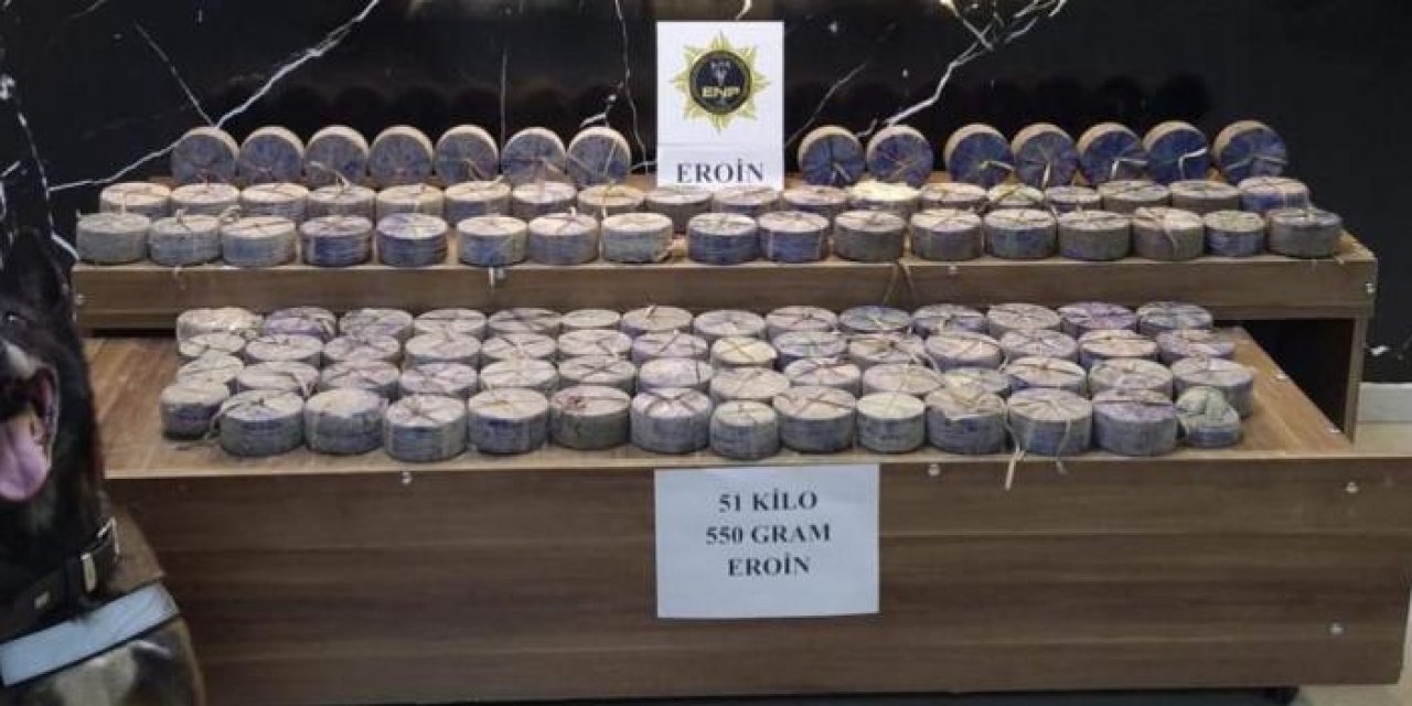 Erzurum'da 51 kilo eroin ele geçirildi