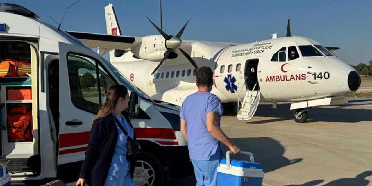 TSK ambulans uçağı organ nakli için havalandı