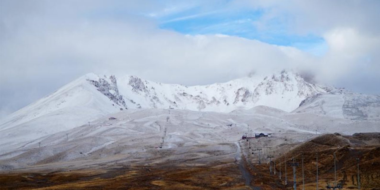 Erciyes’te kar sevinci