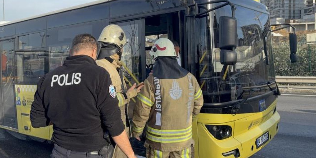 İstanbul’da halk otobüsünde yangın paniği