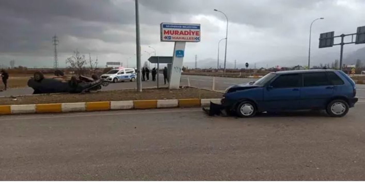 Konya'da İki Otomobil Çarpıştı: 1 Yaralı