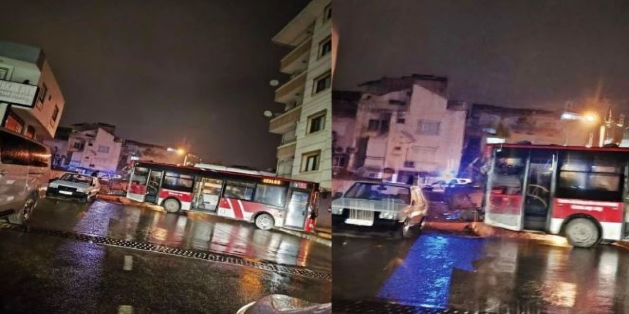 İzmir'de belediye otobüsü eve çarptı!